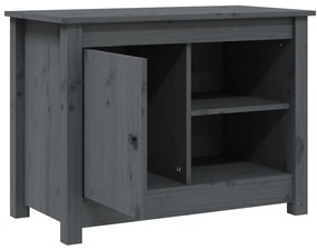 Móvel de TV 70x36,5x52 cm madeira de pinho maciça cinza