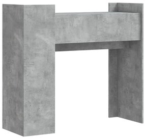 Mesa consola 100x35x90 cm derivados de madeira cinzento cimento