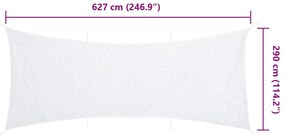 Rede de camuflagem com saco de arrumação 627x290 cm branco