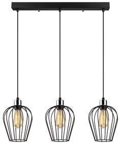 Candeeiro Chandelier Tel – Preto – 70 x 20 cm
