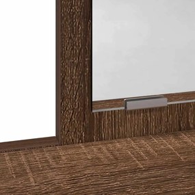 Mesa de Maquiagem com Gavetas Castanho Carvalho 79x41x140 cm