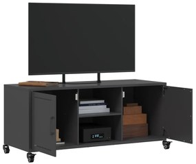 Móvel de TV 100,5x39x43,5 cm aço preto