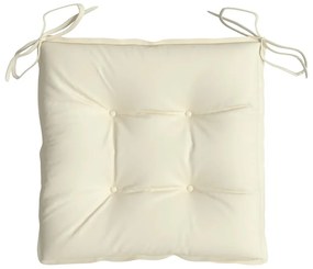 Almofadões de cadeira 4 pcs 40x40x7cm tecido oxford branco nata