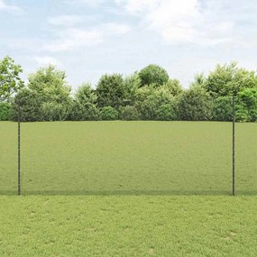 vidaXL Cerca de Arame Soldado com 44 Postes em U Cinza 1.4x50 m Aço