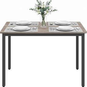 Mesa de jantar 70 x 110 x 77 cm (CADEIRAS NÃO INCLUIDAS) cinza mesclado-preto