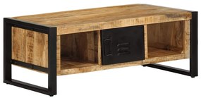 Mesa de centro 90x50x36 cm madeira de mangueira áspera maciça