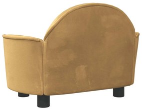 Cama para cães 66x40x45 cm veludo castanho