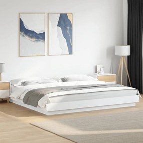 Estrutura de cama 200x200 cm derivados de madeira branco