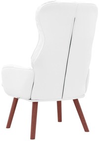 Poltrona Relaxante vidaXL em Couro Sintético Branco