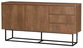 Conjunto de Mobiliário de Sala Laxus – Nogueira/Preto – 90x39x40 cm