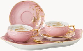 Conjunto de chá em porcelana Sanssouci Jubilee, conjunto de 7