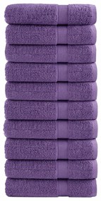 Toalhas de mãos premium SOLUND 10 pcs 50x100 cm 600 gsm roxo