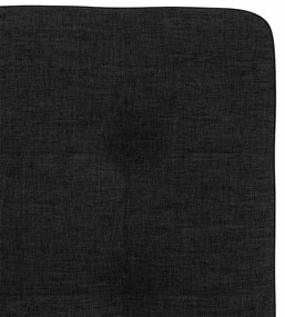 Cadeiras de jantar 4 pcs tecido preto