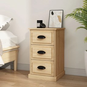 vidaXL Mesa de cabeceira 39x39x67 cm derivados madeira carvalho sonoma