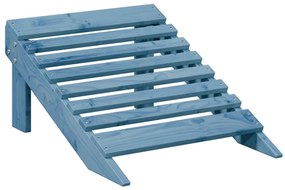 Cadeira adirondack com otomana madeira de abeto maciça azul