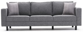 Sofá de 3 Lugares Kale – Cinzento – 222 x 83 x 91 cm