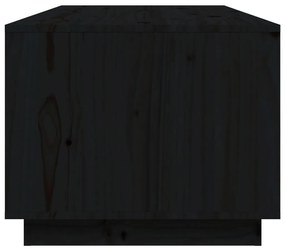 Mesa de centro 100x50x41 cm madeira de pinho maciça preto
