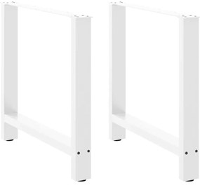 Pés para mesa de jantar , 2 peças, 80x (72-73) cm, branco, aço