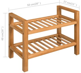 Sapateira Dulcce - Com 2 Prateleiras - 50x27x40 cm - Madeira de Carval