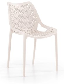 Cadeira Oxy s/ Braço Bege Pastel – conjunto com 4 unidades