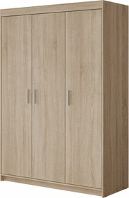 Roupeiro Novduni 101, Carvalho sonoma, 191x133x53cm, 89.5 kg, Portas para roupeiro: Com dobradiças, Número de prateleiras: 5, Número de prateleiras: 5