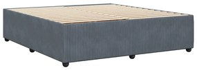 Estrutura de cama sem colchão 200x200 cm veludo cinzento-escuro