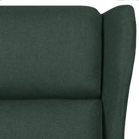 Poltrona reclinável tecido verde-escuro