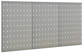 Placas perfuradas de parede 3 pcs 40x58 cm aço