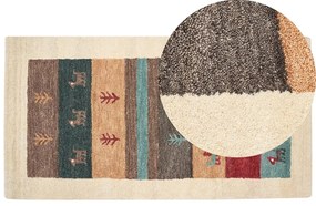 Tapete Gabbeh em lã multicolor 80 x 150 cm SARILAR Beliani