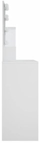Toucador com LEDs 86,5x35x136 cm cor branco