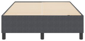Cama Box Spring vidaXL Cinza Escuro 120x200 cm Tecido Cordinho