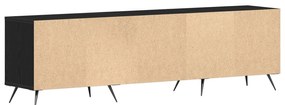 Móvel para TV Preto 150x30x44,5 cm em Madeira Trabalhada