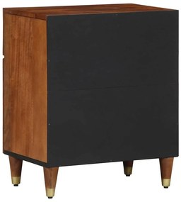 Mesa de Cabeceira Castanho mel Madeira maciça 50 x 33 x 60 cm