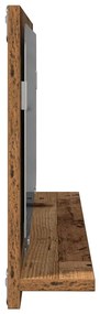 Espelho de Casa de Banho vidaXL de Madeira Antiga 90x10,5x37 cm em Com