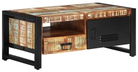 vidaXL Mesa de centro 100x50x41 cm madeira maciça recuperada