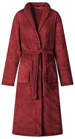 vidaXL Roupão sem Capuz Vermelho Bordeaux l Flanela