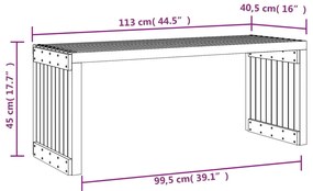 Banco de jardim extensível 212,5x40,5x45 cm madeira douglas