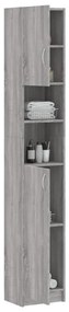 Armário WC 32x25,5x190 cm derivados de madeira sonoma cinza