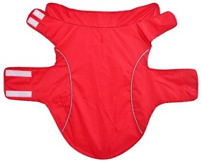 Capa de chuva para cães com tiras reflectoras vermelho L