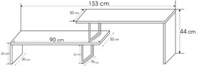 Móvel TV Ovit – Preto – 153x44x30 cm