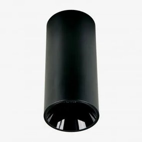 Aplique De Teto Led De Superfície Redondo Ø7,2 Cm Em Alumínio Luisiana Preto & 23º & Branco Neutro 3500k & 11 W - Sklum