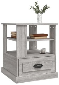 Mesa de apoio 50x50x60 cm derivados de madeira cinzento sonoma