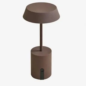 Lâmpada De Mesa Led Sem Fios Uliana Castanho Café - Sklum