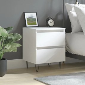 Mesa de cabeceira 40x35x50 cm derivados de madeira branco