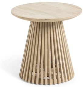 Kave Home - Mesa de apoio Jeanette madeira maciça de teca Ø 50 cm