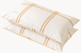 Fronhas de almofada em percal de algodão Crème Caramel, conjunto de 2