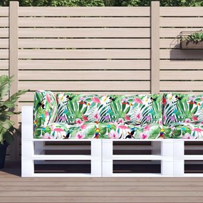vidaXL Almofadões p/ móveis de paletes 3 pcs tecido oxford multicor