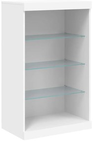 Aparador com luzes LED 60,5x37x100 cm branco