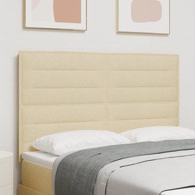 Cabeceira Design Linhas Creme 140 cm Tecido