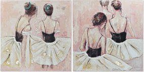 Pintura DKD Home Decor Dancers (100 x 3.5 x 100 cm)